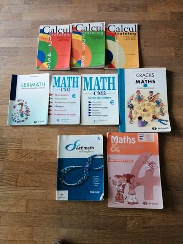 9 livres d'apprentissage scolaire de mathématiques 