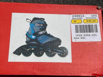 Inline Skates SPEX Blauw maat 32 t/m 35 (aanpasbaar)