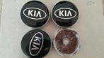 Kia wieldoppen 4x 60 mm/ klemmaat +- 56 mm zwart/zilver, Ophalen of Verzenden, Nieuw