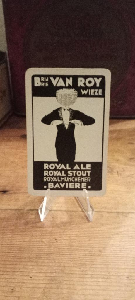 Brouwerij oud bier Van Roy Wieze zwart actuele kaart, Verzamelen, Biermerken, Gebruikt, Overige typen, Overige merken, Ophalen of Verzenden