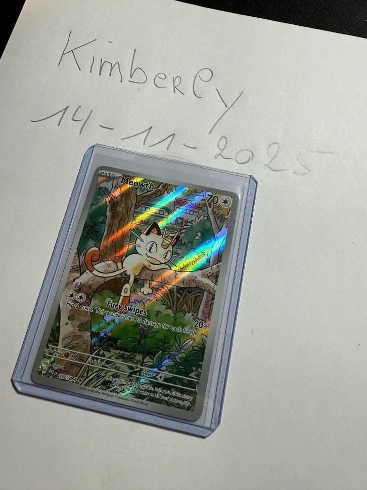 Pokémon Phantasmal Flames Meowth #106/094 Engels, Hobby en Vrije tijd, Verzamelkaartspellen | Pokémon, Zo goed als nieuw, Losse kaart