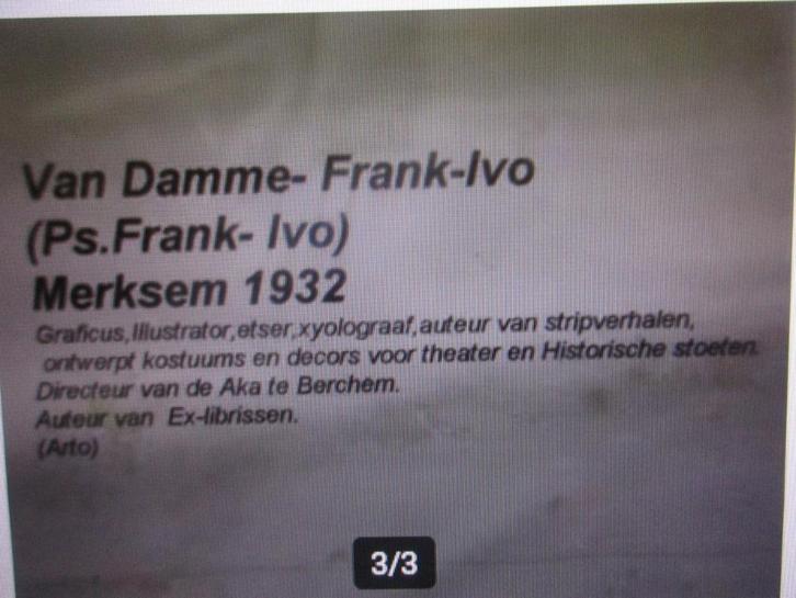 Erotiek. Van Damme Frank-Ivo. Kunstwerk uit 1955., Antiek en Kunst, Kunst | Schilderijen | Modern, Ophalen of Verzenden