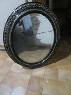 Antieke ovale spiegel met geslepen glas, Ophalen, Ovaal, 50 tot 100 cm, Minder dan 100 cm