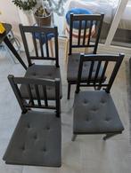 4 chaises Ikea (modèle Stefan) avec coussins en bon état, Maison & Meubles, Chaises, Enlèvement