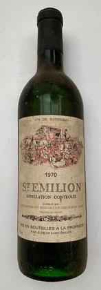 Oude wijn - 1970 - St. Émilion - Saint-Émilion, Verzamelen, Rode wijn, Ophalen of Verzenden
