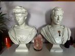 Twee bustes; Koning Albert I en Koningin Elisabeth, Antiek en Kunst, Curiosa en Brocante, Ophalen