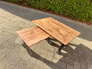 Handgemaakte tafels van pallettenhout, Huis en Inrichting, 50 tot 100 cm, Minder dan 50 cm, Rechthoekig, Nieuw