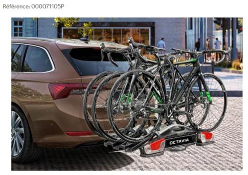 Porte-vélos Skoda sur boule d'attelage pour 3 vélos, Auto diversen, Fietsendragers, Nieuw, Trekhaakdrager, 3 fietsen of meer, Elektrische fiets