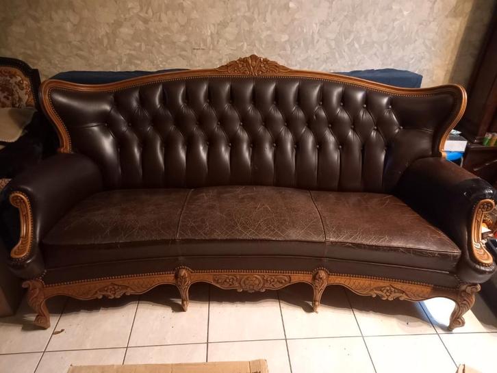 3 zit en 1 zit, Antiek en Kunst, Antiek | Meubels | Stoelen en Sofa's, Ophalen