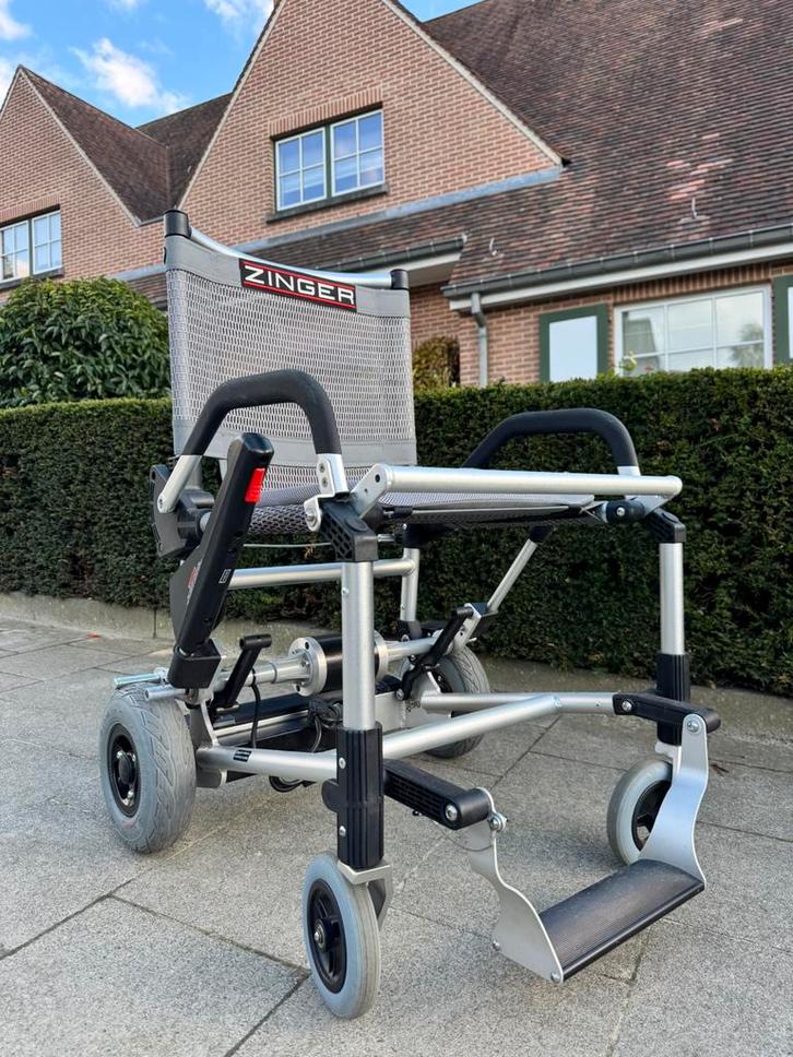 Zinger Opvouwbare Electrische Rolstoel – Licht, Compact, Diversen, Rolstoelen, Zo goed als nieuw, Elektrische rolstoel, Inklapbaar