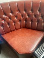 Zitbanken leerlook – 2 stuks – vintage stijl, Huis en Inrichting, Fauteuils, Ophalen, Zo goed als nieuw