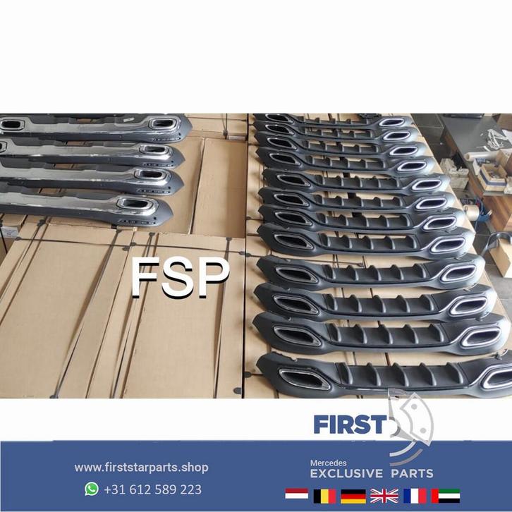 W177 AMG DIFFUSER + UITLAATSIERSTUKKEN L/R origineel Mercede, Auto-onderdelen, Overige Auto-onderdelen, Mercedes-Benz, Gebruikt