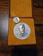 Wilhelm Bracke Zilveren Penning, Postzegels en Munten, Penningen en Medailles, Ophalen of Verzenden, Zilver