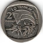 Zuid-Afrika : 2 Rand 2004 : 10 Years of Freedom KM#334 Ref 1, Postzegels en Munten, Munten | Afrika, Zuid-Afrika, Ophalen of Verzenden