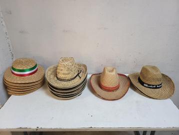 Rieten Cowboy hoeden en rieten hoeden met italiaanse kleuren beschikbaar voor biedingen