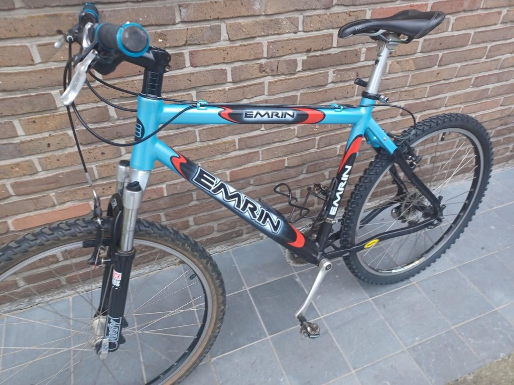 Opgeknapte mtb met shimano versnellingen en voorvering, 49 tot 53 cm, Zo goed als nieuw, Meer dan 20 versnellingen, Ophalen