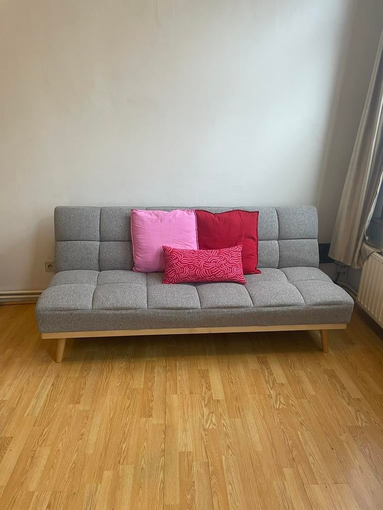 Canapé-lit Jysk gris clair gris, Maison & Meubles, Canapés | Salons, Comme neuf, Tissus, Enlèvement