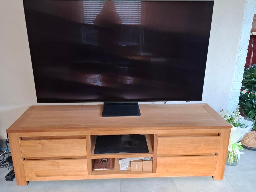 Televisiemeubel teakhout, Huis en Inrichting, Kasten |Televisiemeubels, Teakhout, Ophalen