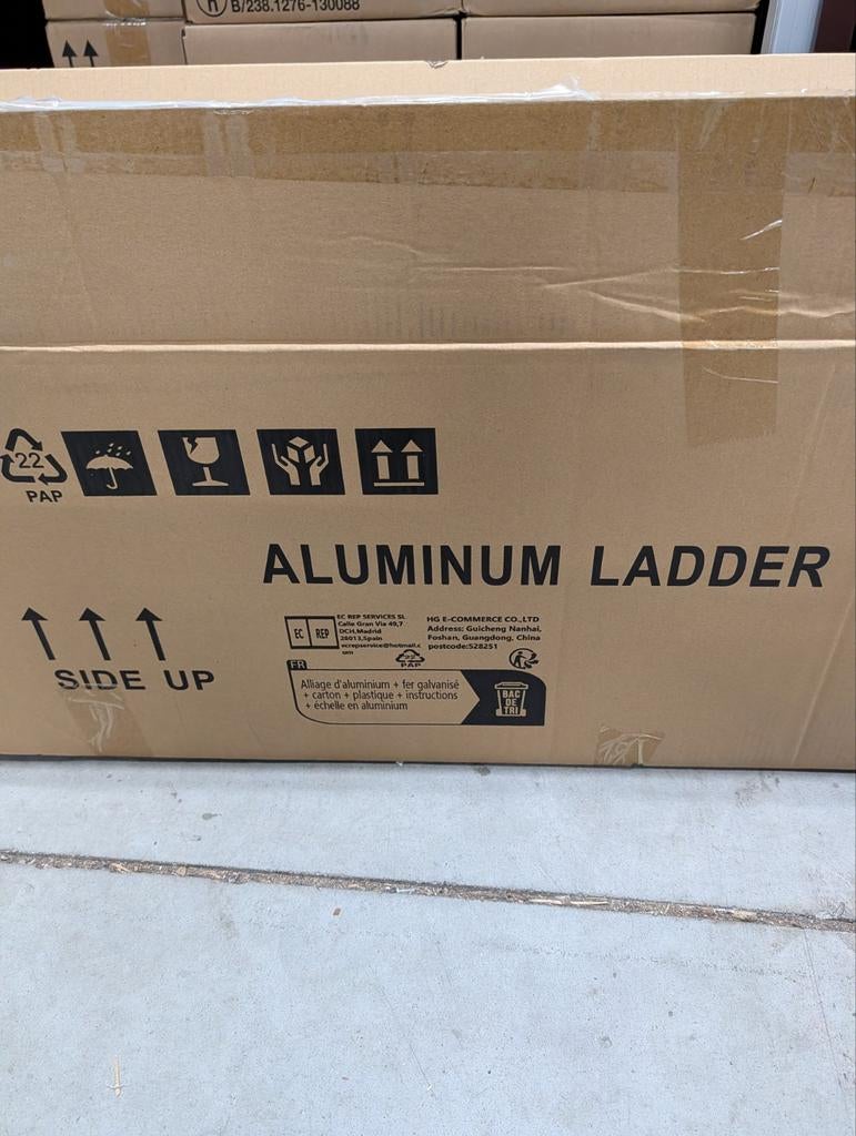 Plooiladder 5 meter, Ophalen