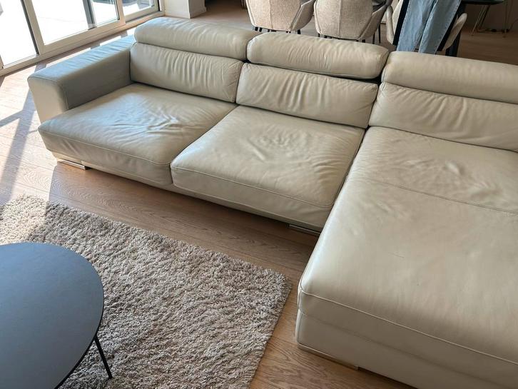 Leder zetel chateau d’ax, Maison & Meubles, Canapés | Coins salons complets, Utilisé, Enlèvement