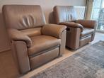 2 relaxzetels leder (prijs is voor de 2 zetels), Huis en Inrichting, Fauteuils, Ophalen, Gebruikt