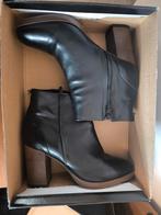 Zwarte leren laarzen met hoge hakken T 38, Ophalen, Zwart, Lage of Enkellaarzen, Zo goed als nieuw