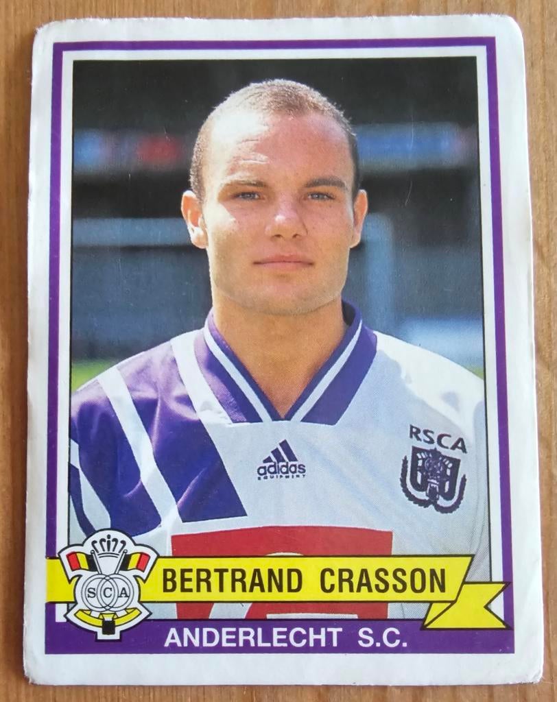 Panini Football 94 #8 Bertrand Crasson SC Anderlecht Voetbal, Ophalen of Verzenden, Gebruikt, Sticker