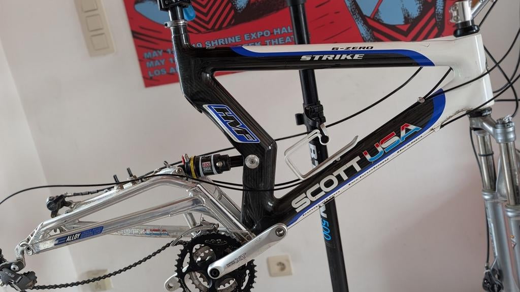 Cadre + pédalier et dérailleur avant Scott strike xl, Enlèvement ou Envoi