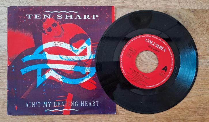 Ten Sharp - Ain't My Beating Heart, CD & DVD, Vinyles Singles, Utilisé, Single, Pop, 7 pouces, Enlèvement ou Envoi