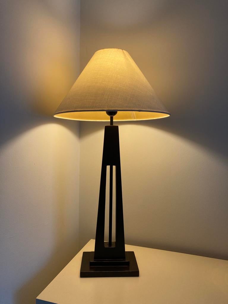Lampe avec abat-jour, Bois, Enlèvement, Utilisé, Modern