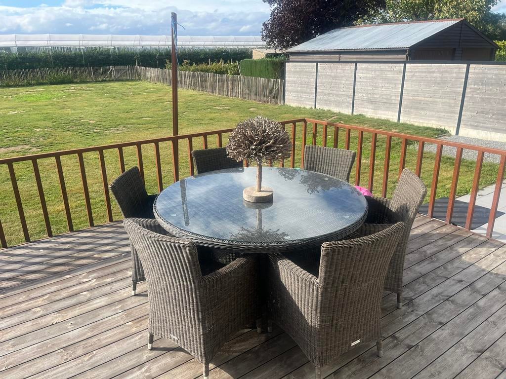 Tafel met 6 stoelen, Enlèvement, Comme neuf