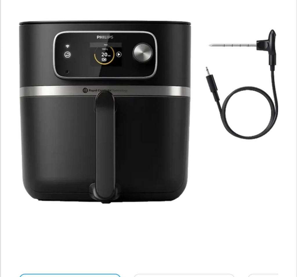 Airfryer met voedselthermometer Phillips nieuwstaat, Electroménager, Friteuses à air, Enlèvement, Comme neuf, Friteuse à air