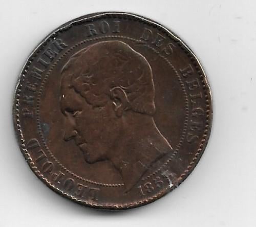 België: Moduul 10 cent 1853 (kleine cijfers) = morinM/3 B, Postzegels en Munten, Verzenden, Losse munt