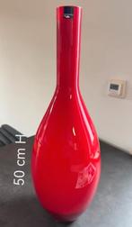 Vaas Leonardo glas 50cm hoogte of glazen schaal, Rouge, Comme neuf, Verre, Enlèvement