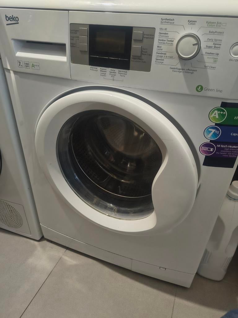 Wasmachine, Electroménager, Lave-linge, 1200 à 1600 tours, 6 à 8 kg, Programme lavage à la main, Chargeur frontal