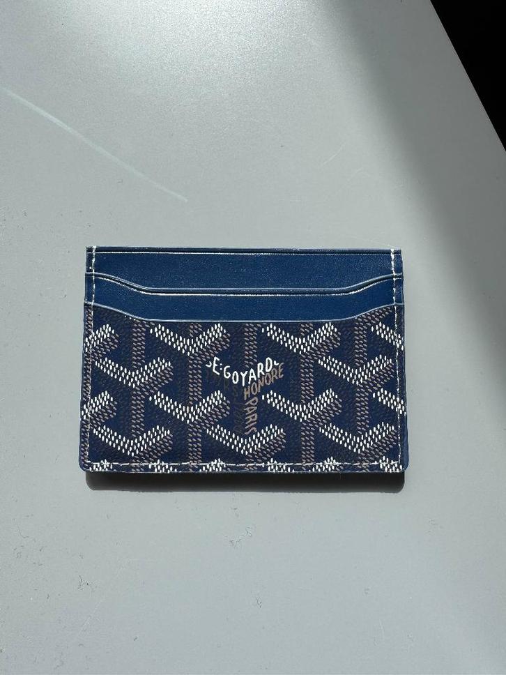 Goyard Pasjeshouder Blauw - BEX020171, Bijoux, Sacs & Beauté, Porte-monnaie & Portefeuilles, Comme neuf, Autres marques, Bleu