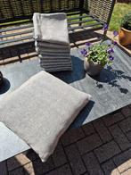 12 Housses coussin coton super épais gris beige 40X40 cm, Enlèvement ou Envoi, Comme neuf, Beige, Carré