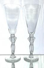 Bayel Bacchante kristal 2 champagne glazen, Antiek en Kunst, Ophalen of Verzenden