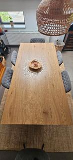 6 chaises avec table, Warm modern, Enlèvement, Bleu, Tissus