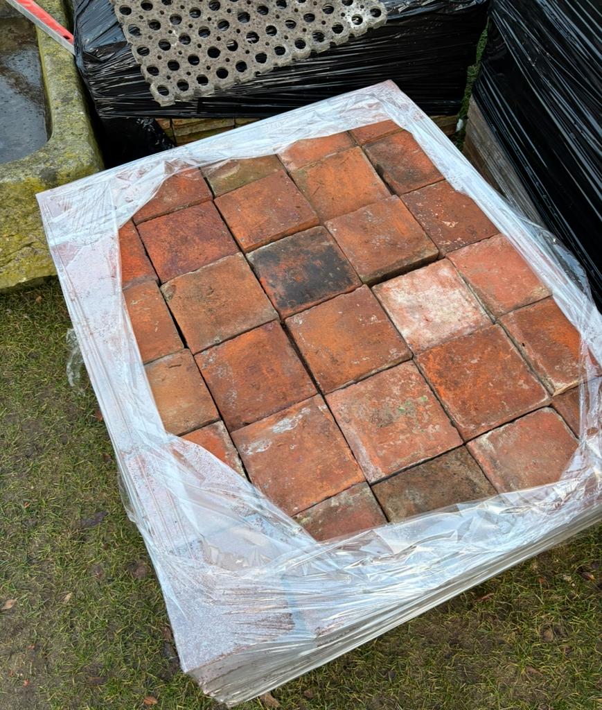 Lot antieke terracotta tegels Voor info BELLEN 0474220705, Antiquités & Art, Antiquités | Assiettes décoratives & Carrelages, Enlèvement