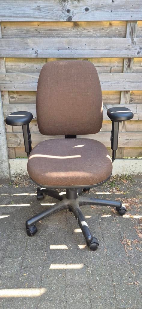Burostoel, Huis en Inrichting, Bureaustoelen, Ophalen, Zo goed als nieuw, Bruin, Bureaustoel