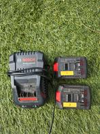 Bosch lader met 2 x 5 Ah & schroefmachine., Enlèvement