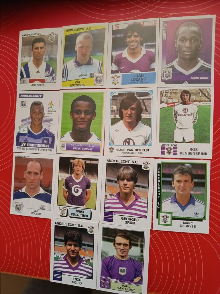 14 Stickers aller tijden van Anderlecht, Verzamelen, Ophalen of Verzenden