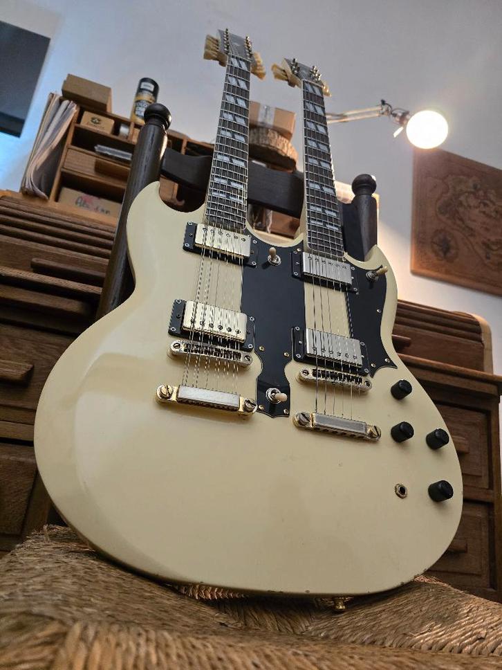 ibanez Doubleneck Deluxe 1976 MIJ, Musique & Instruments, Instruments à corde | Guitares | Électriques, Utilisé, Solid body, Ibanez