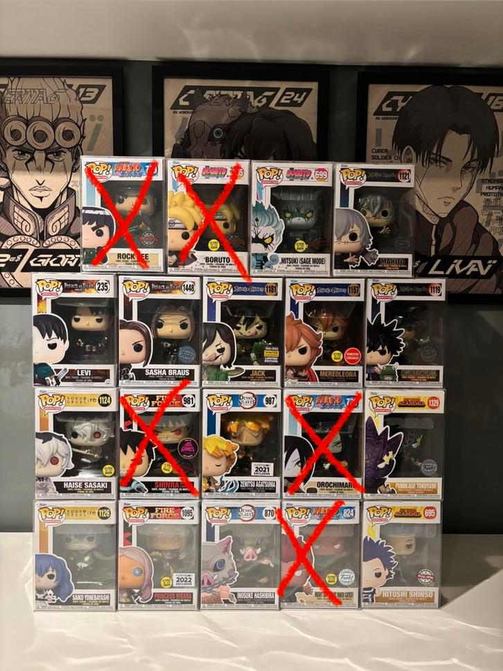 Anime Funko Pop (attack on titan, my hero academira…), Collections, Jouets miniatures, Comme neuf, Enlèvement ou Envoi