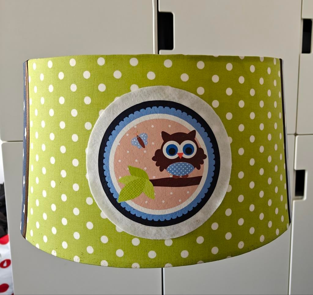 Lampenkap luster met bijpassende muurdecoratie., Ophalen