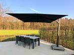 Tuinset incl zweefparasol & 2 ligstoelen, Tuin en Terras, Ophalen, Gebruikt, 6 zitplaatsen, Aluminium