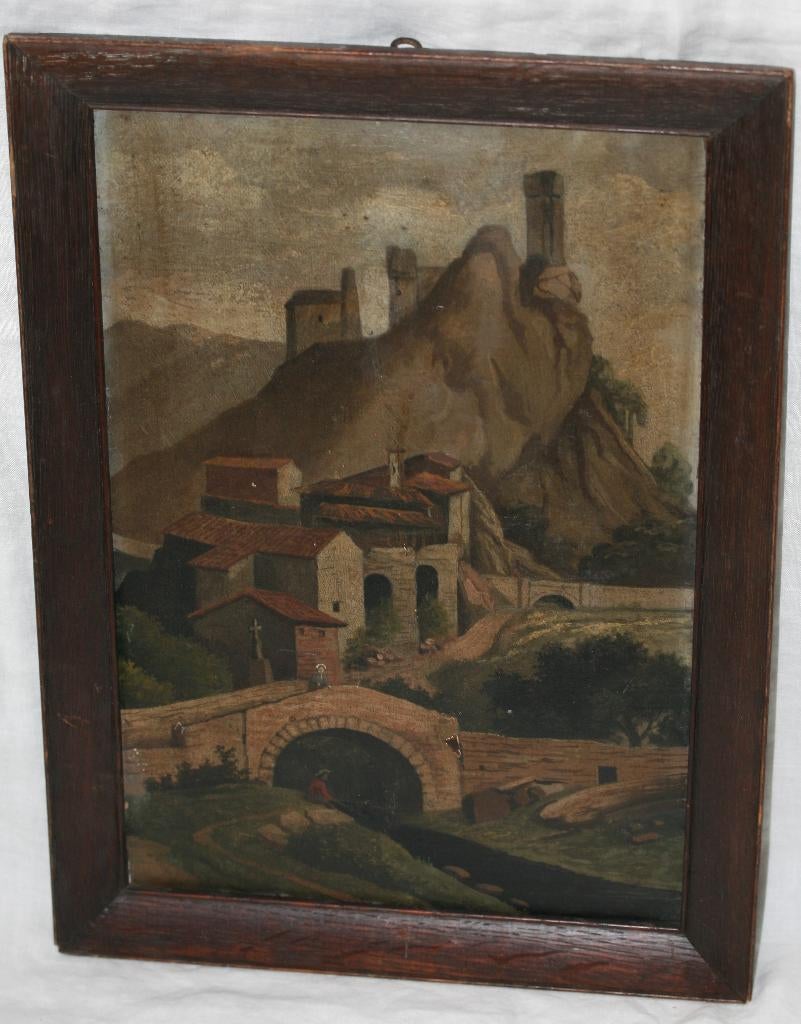 Antieke schilderij olie op paneel - Ongesigneerd, Enlèvement ou Envoi