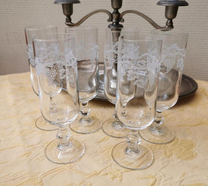 Champagne flûtes champagneglazen Luminarc Sarment set, Antiek en Kunst, Antiek | Glaswerk en Kristal, Ophalen of Verzenden