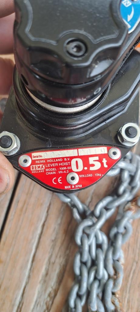 Palan à chaîne manuel (palan à cliquet) | Rema Holland, Enlèvement